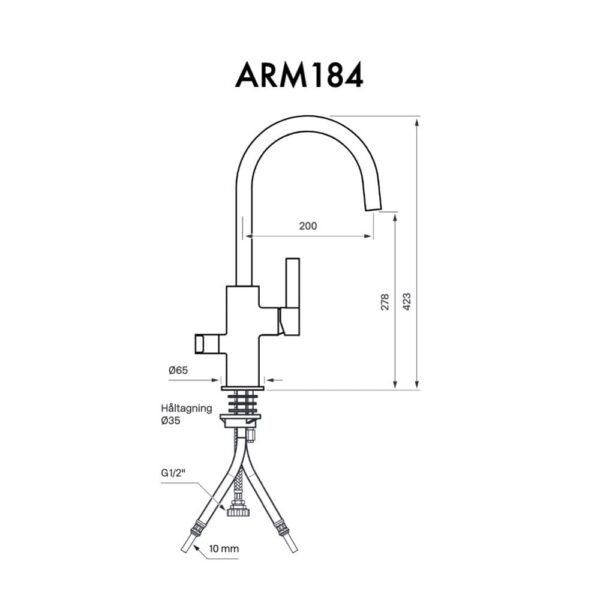 Tapwell köksblandare ARM184 krom